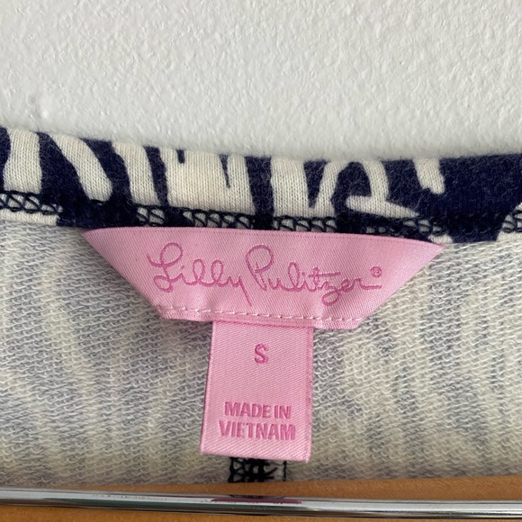 Navy Lilly Pulitzer dress with 3/4 sleeves and octopus print - Picture 5 of 5